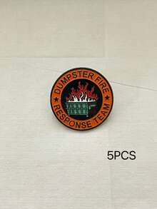 1/5/10pcs Assorted Enamel Interesting Pins, Cute & Fun Brooch, Suitable For Office And Daily Accessories. Can Be Given As Fun Pin Gifts To Colleagues, Bosses, Friends And Classmates. - Orange - View 10