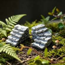 2pcs Mini Resin Decoration, Garden Mini Stone Steps, Walking Stairs Landscape Decoration, Outdoorstatue Set, Home Decoration, Garden Decoration Small Decoration, Doll House Decoration,Microlandscape DIY Decoration - Miniature Landscape Steps - View 7