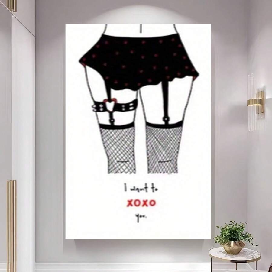 Enmarcado 1 o 3 láminas de pintura figurativa en blanco y negro - de vino sensuales, estilo escandinavo moderno, ideales para la decoración del hogar. Impresión artística en lienzo (figura femenina elegante y motivo de vino) enrollada para enmarcar. Decoración de paredes para restaurantes. - Enmarcado - Ver 1