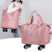 3-In-1 Foldable Travel Suitcase With A Detachable Rolling Carry-On Bag-Perfect For Business Trips, Moving, Vacations, And Picnics - Multicolor - View 8