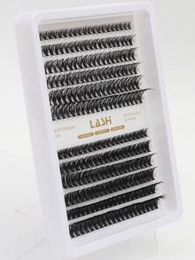240 Pcs 12 Rows Of Clustered False Eyelashes, European And American Fluffy And Thick, 30D And 60D Mixed Pack, - View 5