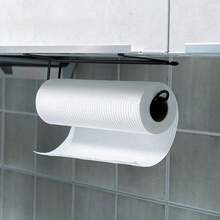 1pc Tissue Holder Kitchen Paper Towel Storage Black - Black - View 6