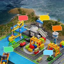 1pc Container Port Transport Toy Set, Transport Ship Toy Set With Containers, Transport Ship, Transport Plane, Transport Ship, Map, Perfect Birthday, Halloween, Christmas, Thanksgiving, New Year Gift - Blue - View 5