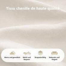 Frameless sofa extra large modular four-seater sofa comfortable Chenille fabric suitable for the living room non-slip design no mounting required White - Weiß + Chenille + 4 Sitze - Übersicht 10