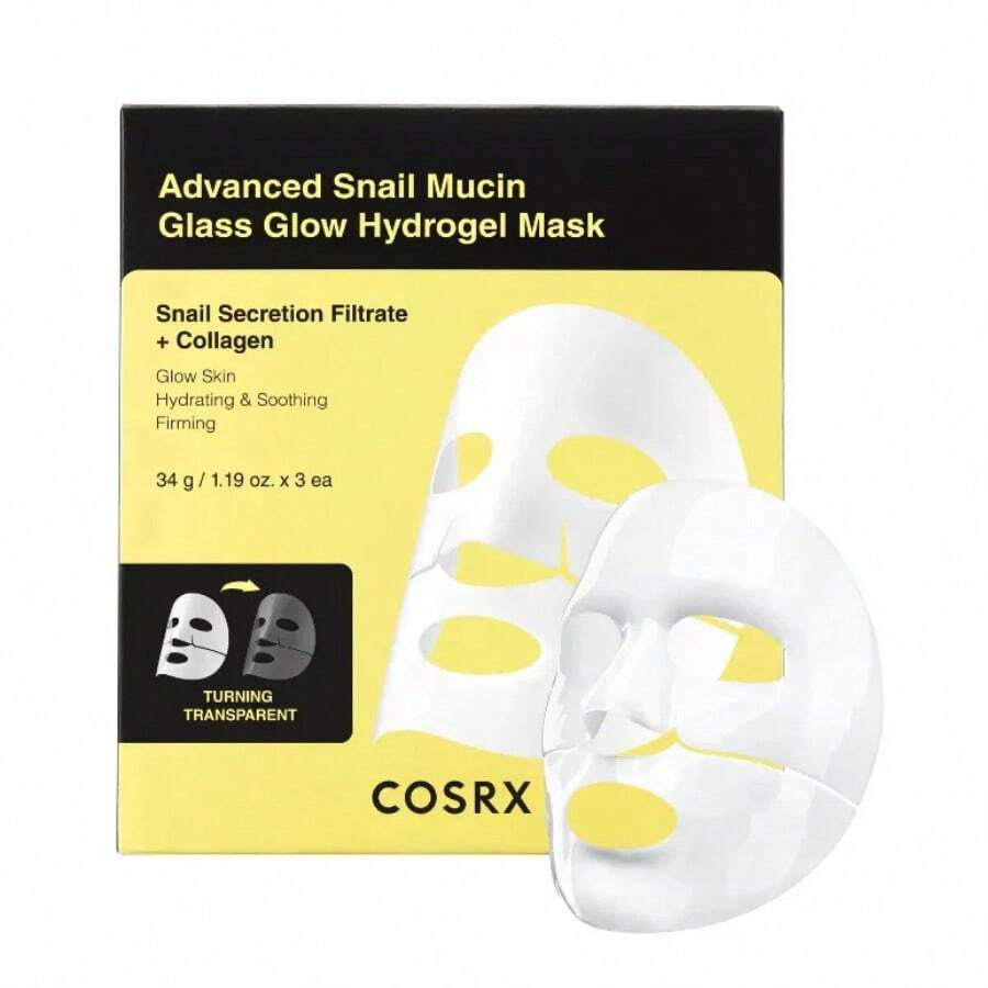 COSRX - Advanced Snail Mucin Glass Glow Hydrogel Mask (3EA) - Cucumber - View 1