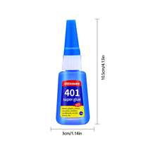 1/2/3pcs Super Glue/401 Glue, Strong Glue, Multi-Purpose Glue, Fast Drying Welding Glue, Widely Used For Bonding Various Materials Such As Plastic, Metal, Iron, Ceramics, Stainless Steel, Glass, Acrylic, Wood, Shoe Materials, Stone, Etc. Quick Drying Adhesive, 502 Adhesive, Handmade Adhesive, High Temperature Resistant, Multifunctional, Strong Welding, Adhesive For Daily Household Maintenance Products - 401 Glue - View 7