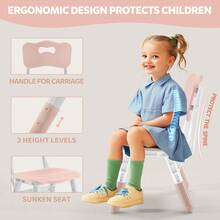 Kids Table And Chairs Set, Height-Adjustable Toddler Table And Chairs Set For Age 3-8, 31.5''Lx23.6''W Graffiti Desktop, Kids Activity Table For Daycare, Classroom, Home - Hồng - Xem 3
