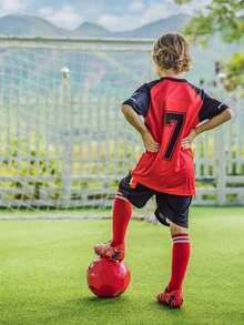 6 Pasang/Set Kaos Kaki Olahraga Setinggi Lutut Cocok Untuk Anak Usia 3-12 Tahun & Remaja, Cocok Untuk Olahraga Tim Seperti Pertandingan Sepak Bola Di Gimnasium Atau Lapangan - MultiWarna - View 8