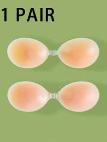 3对装硅胶提拉文胸隐形无肩带文胸 - 提拉胸部无背带可重复使用女士粘性文胸，采用生物健康胶水，女士内衣 - 杏色 - 查看 20