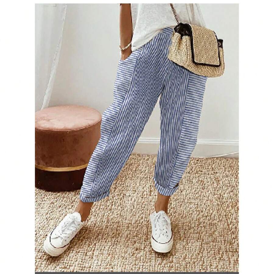 Women Pants - Light Blue - View 1