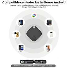 Localizador GPS para Mascotas iTag Compatible con Android Find My Device Rastreador Bluetooth Antipérdida para Perros Gatos Llaves - Negro - Ver 4