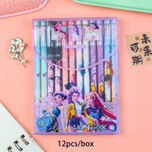Hasbro Hộp 12 bút xóa được in hình nhóm nhạc nữ K-POP năm 2026, mực xanh dương, đồ dùng văn phòng/học tập, quà tặng sinh nhật, ngày lễ, tiệc tùng, văn phòng phẩm dễ thương, hoàn hảo cho người hâm mộ và bạn bè (Kiểu ngẫu nhiên) - Bộ - Xem 10
