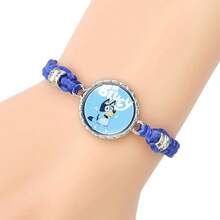 Nuevo brazalete ajustable tejido a mano y lindo de la familia del perro azul Bluey - Multicolor - Ver 2