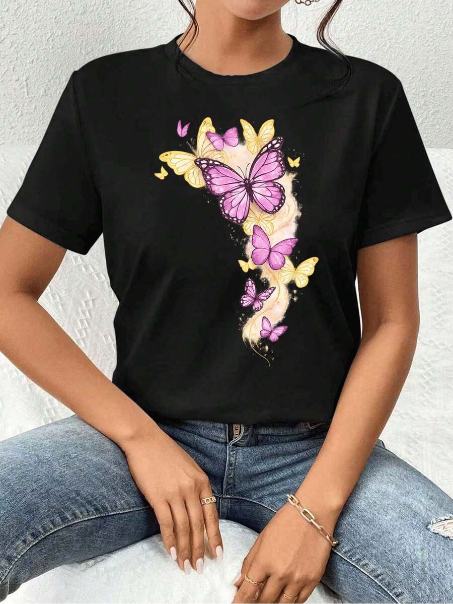 Women T-Shirts - Black - View 1