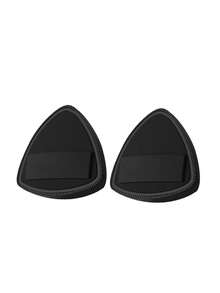 2 pièces Ensemble d'éponges de maquillage triangle noir mat, design à bords précis, texture veloutée sans latex, fonction de mélange uniforme et sans couture, outil de maquillage portable à la mode, convient pour le maquillage quotidien, l'application de fond de teint/correcteur, les voyages, le Ramadan, l'Aïd al-Fitr, Pâques et les cadeaux pour la Fête des Mères - Multicolore - Voir 9