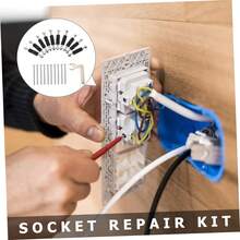 86 Type Insulated Junction Box Repair Kit (Short Adjustable 69mm, Long Adjustable 82mm), 118 Type Insulated Junction Box Repair Kit (Adjustable 50mm, Long Adjustable 61mm), Includes 10 Repair Tools, 10 Screws And 1 Wrench - Upgraded Insulated Material - Socket Switch Repairer - View 5