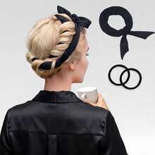 Faixa de Cabelo Ondulado Sem Calor, Scrunchie Ondulado Sem Calor, Faixa de Cabelo Ondulado para Dormir, Ferramenta de Estilo de Ondulação Natural Suave DIY, Ferro de Ondular, Ondulação Sem Calor, Ferro de Ondular, Produtos e Acessórios de Beleza para Salão de Cabelos - Azul bebê - Visão 11