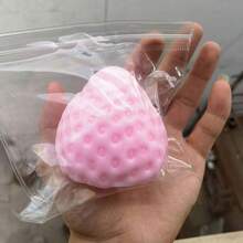 1个红色草莓挤压玩具，柔软硅胶质感，高品质手工减压指尖玩具，DIY解压玩具 - 彩色 - 查看 7