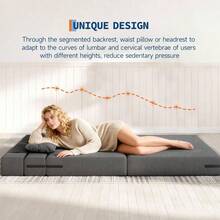 Silla cama sofá plegable convertible sin montaje - Sofá futón de espuma viscoelástica que ahorra espacio con almohada, respaldo ajustable, funda extraíble y lavable - Sofá cama moderno para sala de estar, dormitorio, apartamento, dormitorio universitario, oficina en casa. - Beis - Ver 7