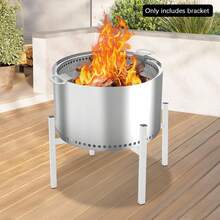 Quiltern Adjustable Fire Pit Stand 201 Stainless Steel Outdoor Stove Holder With Anti Slip Pads Portable Camping Cooking Support Rack - View 2