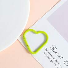 4PC New Colored Hollow Heart Keychain, Metal Clip Hook, Spring Buckle, DIY Keychain, Suitable For Keybags, Backpacks, Luggage Tags, Wallets, And Handbag Accessories, Jewelry Making Accessories Decoration. Multiple Colors To Choose From. - Multicolor - View 10