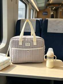 Bolso cambiador de pañales de gran capacidad para bebés recién nacidos niños y niñas, bolso de viaje acolchado para almacenamiento de pañales para mamá y papá - Multicolor - Ver 12