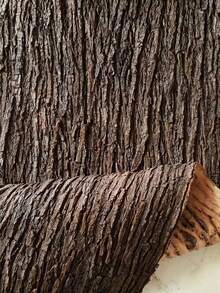 Multi-Functional Simulated Bark - Made Of Soft Rubber, Customizable To Size, Perfect For Pipe And Pillar Covering, Wall Decoration, With Realistic Willow Texture - Coffee Brown - View 2