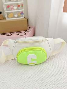 1pc This Stylish, Color-Blocked, Adorable Mini Waist Bag Features A Unique Design Suitable For Various Occasions. Versatile And Versatile, It'S Perfect For Outdoor Activities, Playtime, Commuting, And More, Making It The Perfect Gift For Teenagers. - Multicolor - View 17