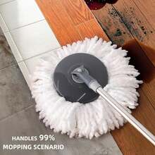 Spin Mop And Bucket Set,Detachable Double Buckets Separate Dirty Water With StainlSteel Wringer For Floor Cleaning,Cleaning Buck - A - View 7