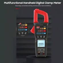 Amperímetro de Tenaza Digital Inteligente UNI-T UT202BT, True RMS, Bluetooth 5.0, Medición Precisa de Voltaje 600V, Corriente 600A, Resistencia, Frecuencia, Capacitancia y Temperatura (-40℃~1000℃) | Pantalla Dual 9999 Cuentas, Retroiluminación y Linterna Integrada | Función NCV, Filtro Pasa-Bajo (LPF), Corriente de Arranque, Retención de Pico | Conexión Bluetooth para Monitoreo en APP UNI-T Smart Measure | Certificado CAT III 600V, Rango Automático, Apagado Automático | Apertura de Tenaza 28mm, Diseño Ergonómico para Una Mano | Ideal para Electricistas, Mantenimiento Industrial, HVAC, Instalaciones Eléctricas y Diagnóstico de Equipos | Incluye Sondas, Sonda de Temperatura, Baterías y Estuche | Calidad UNI-T, Rendimiento Profesional y Confiabilidad en Todas las Mediciones - Negro - Ver 2