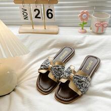2025 New Stylish French Style Flat Sandals, Suitable For Dresses And Outdoor Wear, Summer - Gold - View 4
