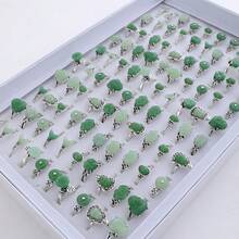 Bộ 10 chiếc nhẫn giả ngọc bích thời trang Hàn Quốc mới về, kiểu dáng ngẫu nhiên. - Nhiều màu - Xem 2