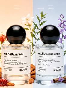 RISNOW No.540 Unisex Woody Amber Floral Perfume+No. 33 Woody Leather Unisex Perfume Gift For Mom From Daughter/Son, Creative Gift For Mom's Birthday, Best Mother's Day Gift For Mom & Father's Day Wedding Season Long Lasting Fragrance - 檀木香調33+木質花香調540 - 查看 7
