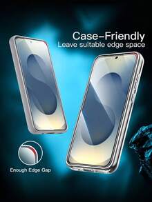 适用于三星 Galaxy S26 Ultra/S25 Ultra/S24 Ultra/S26/S25/S24/S23/S22/S21/S20/FE/Plus/S25 Edge/S23+/S22+ 的超高清钢化玻璃屏幕保护膜，两片装。9H 硬度，全覆盖，支持指纹解锁，防刮耐磨。高清透明，防指纹防油，触感顺滑。这款钢化玻璃屏幕保护膜是理想的手机配件，兼容各种手机壳。母亲节的完美礼物。 - 無色 - 查看 8