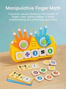 Tactile Finger Counting Math Toy Suitable For Toddlers, Montessori Board For Learning Addition And Subtraction Through Touch, Preschool Learning Activity For 3-5 Years Old, Kindergarten STEM Education Set - Multicolor - View 7