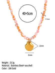 Dây chuyền hình sao biển và vỏ sò phong cách bãi biển mùa hè, mặt dây chuyền hình vỏ sò đính hạt thời trang, phù hợp cho phụ nữ mặc hàng ngày, lễ hội, dự tiệc và đi làm. - Vàng - Xem 6