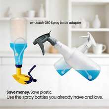 1SET 360° Spray Bottle Adapter Kit-Universal Fit Tilted Multi-Angle Sprayer Attachment With Weighted Tube Replacement For Home,Office&Kitchen Use, Multi-Angle Sprayer Attachment - A - View 6