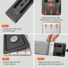 Compact Floor Mop And Bucket - Flat Mop And Bucket With Wringer Set Hands Free | Wet Dry Mop For Apartment, Tiny Home, RV, Windo - A - View 9