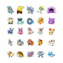 pokemon 100张宝可梦卡通涂鸦贴纸，口袋妖怪精灵球行李贴纸 - 彩色 - 查看 6