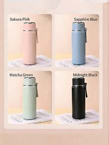 Stainless Steel Vacuum Insulated Water Bottle, High Quality Strap, Large Capacity, Minimalist Design, Portable - Multicolor - View 12