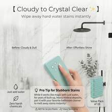 Bộ 10 miếng đánh bóng kính dễ dàng, dụng cụ tẩy vết bẩn nước cứng thần kỳ cho cửa kính phòng tắm và gương, dụng cụ làm sạch phòng tắm thẩm mỹ. - Màu xanh Bạc hà - Xem 1