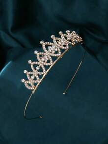 1 peça de tiara feminina minimalista com cristais em liga metálica, ideal para festas, aniversários, casamentos, ensaios fotográficos, festivais e ocasiões elegantes. - Coroa Multicolorida - Ver 10