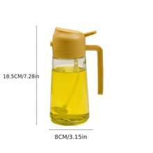 1 cái - Bình xịt dầu ô liu, bình xịt nấu ăn 2 trong 1, chai nhựa đựng dầu và giấm dung tích 15.216oz/450ml, 20.288oz/600ml, bình xịt dầu và giấm dùng trong nhà bếp, trộn salad, chiên rán, nướng. - Xem 15