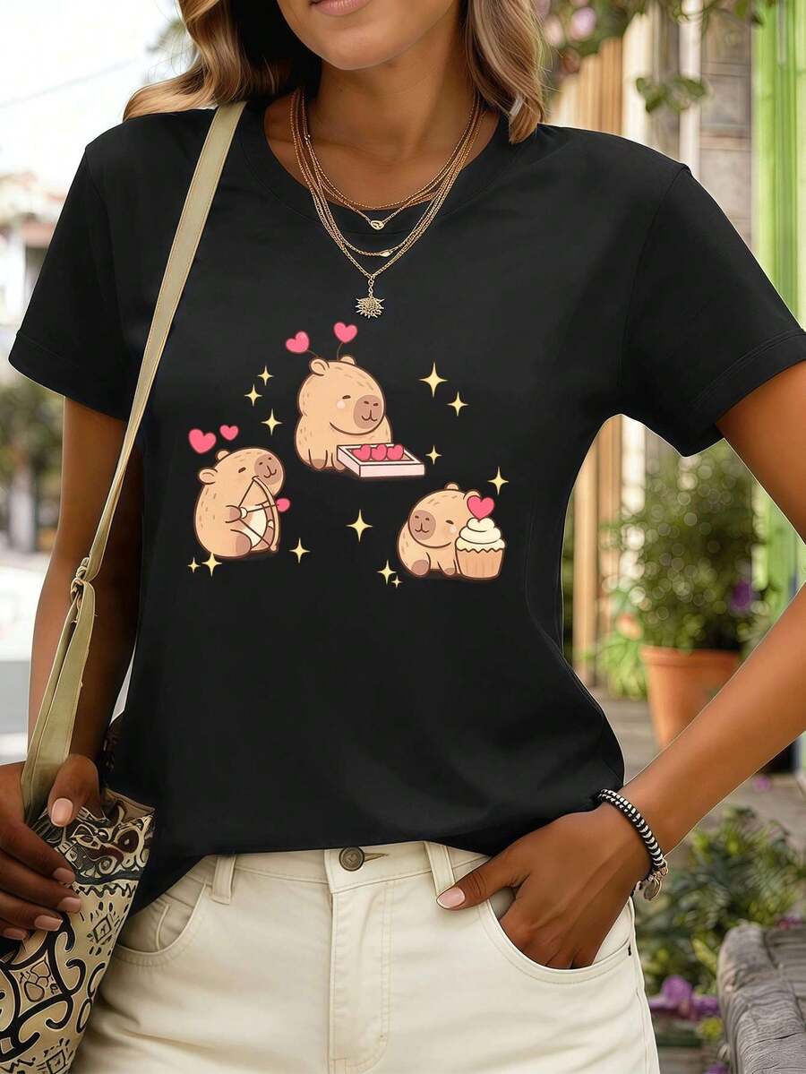 Women T-Shirts - Black - View 1
