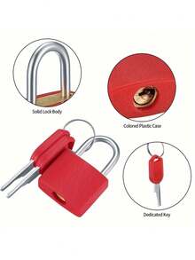 3pcs/Set Luggage Locks With Keys, Mini Padlocks With Keys, Suitable For Backpacks, Suitcases, Luggage, Bags, Storage Cabinets, Toolboxes, Random Colors - Lock - View 10