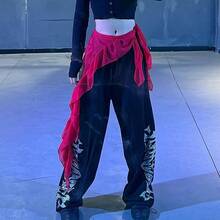 1pc Jazz Dance Ruffle Ruffle Ruffle Niche Hip Scarf Ribbon Waist Scarf Street Dance Waist Belt Homemade Versatile Dance Waist Chain - Multicolor - View 11