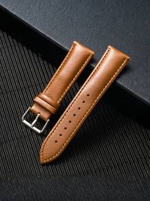 2件組黑色PU皮革手錶錶帶 + 黑色錶帶收納盒，18mm/20mm/22mm替換錶帶，優雅手錶錶帶收納盒，智慧手錶錶帶收納盒，日常使用，中性純色扣環錶帶，經典黑/棕手錶配件，優雅紋理PU皮革錶帶，通用替換錶帶，休閒/正式風格PU皮革錶帶，日常佩戴手錶錶帶配件 - 淺棕色 - 查看 4