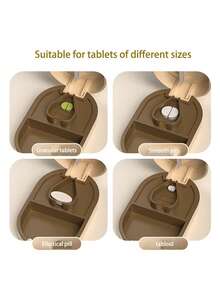 Portable Multifunctional Pill Cutter & Dispenser & Divider - Medical Grade Material, Automatic Mechanism, Compact Travel Case For Medication Organizer, Portable Medication Dispenser For Tablets, Accurate One-To-Two Tablet Splitter, Convenient Pill Organizer Case, Pill Bag, Medication Storage Box - Ideal For Travelers, Busy Lifestyles, Daily Medication Management, Healthconscious Users, Frequent Travelers - Nhiều màu - Xem 6