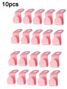 20pcs Mini Hanger Connectors - Stackable Plastic Hanger Storage Accessories. These Reinforced Plastic Connecting Hooks Are Compatible With Various Types Of Hangers, Making Them An Ideal Choice For Wardrobe Organization And Cascading Hangers. Featuring A Stackable Design And Smooth Rounded Surface, These Connectors Are Meticulously Crafted Using Brand New PP Material. - Multicolor - View 17