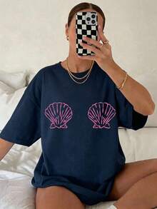 1pcs Custom Mermaid Bachelorette Shirt  Last Toast On The Coast Bachelorette Coastal Bachelorette Bikinis And Martinis Last Splash,Plus-Size Fashion T-Shirt - 藏藍色2 - 查看 5